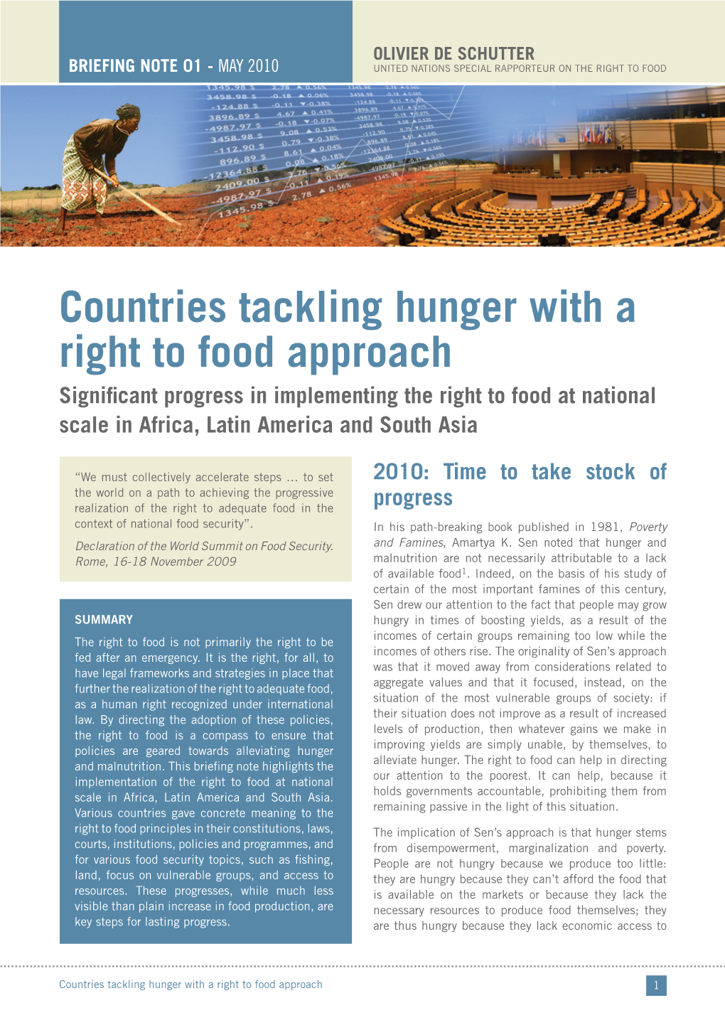 Countries Tackling Hunger with a Right to Food Approach