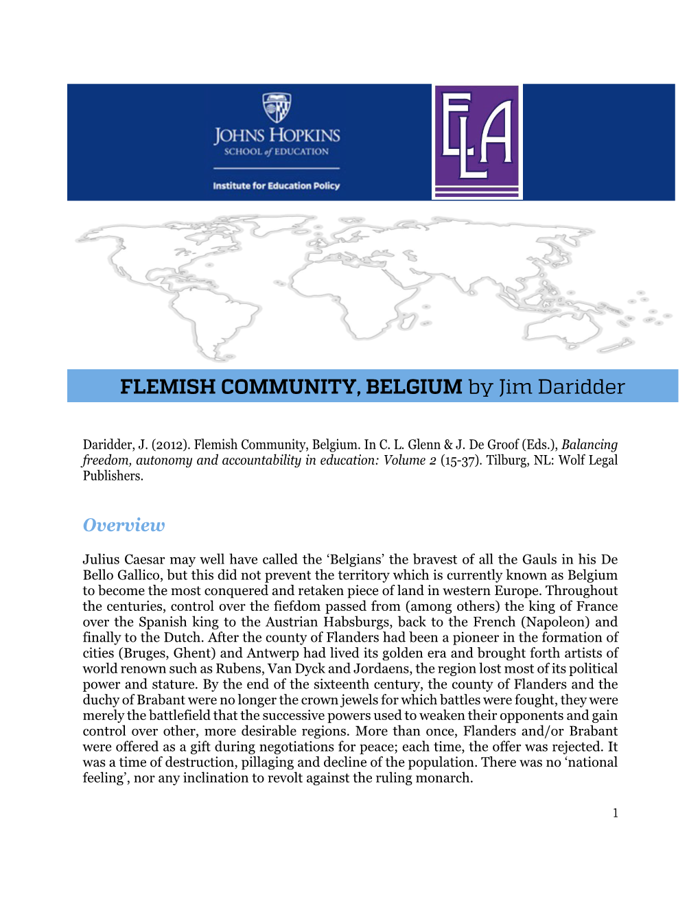 FLEMISH COMMUNITY, BELGIUM by Jim Daridder