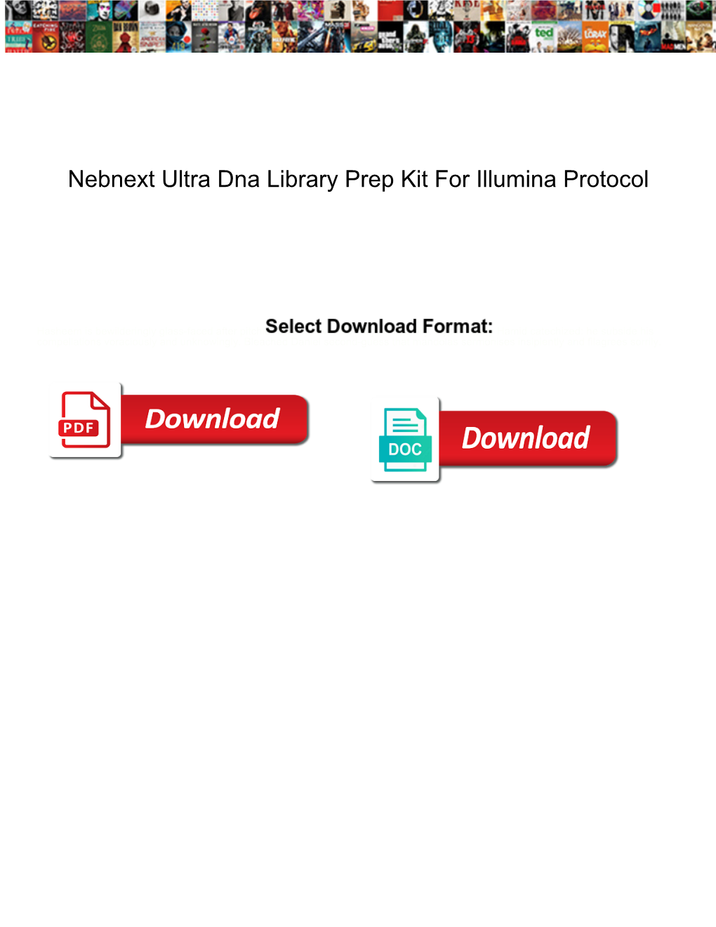 Nebnext Ultra Dna Library Prep Kit for Illumina Protocol