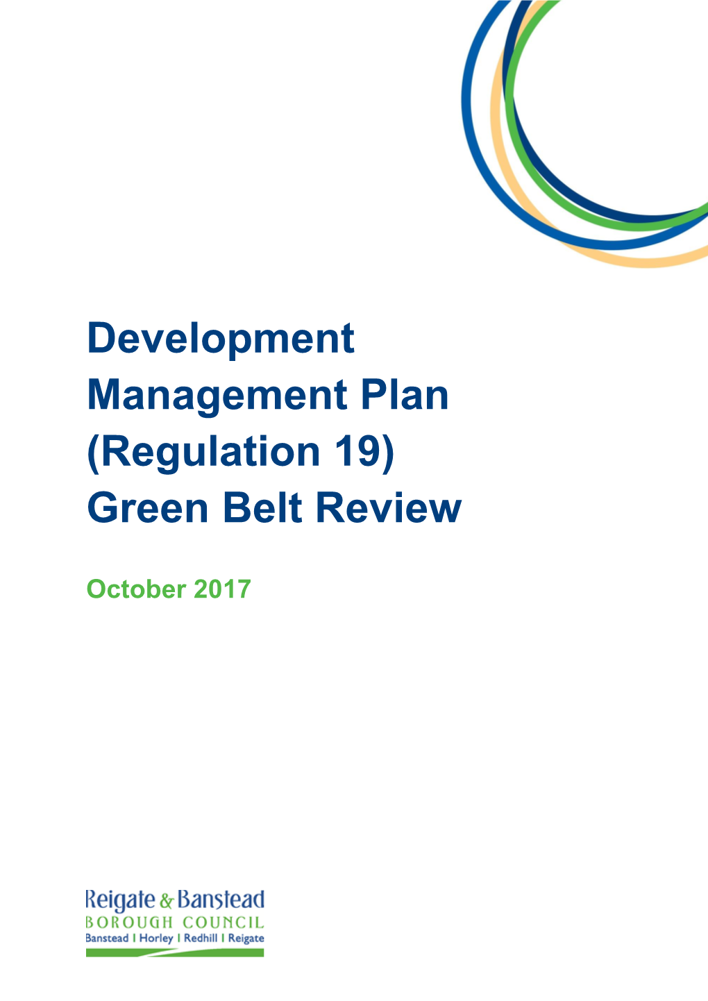 Development Management Plan (Regulation 19) Green Belt Review