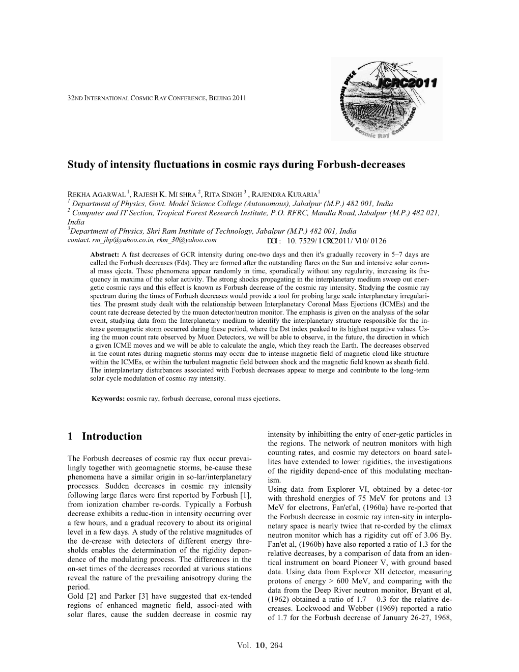 Study of Intensity Fluctuations in Cosmic Rays During Forbush-Decreases