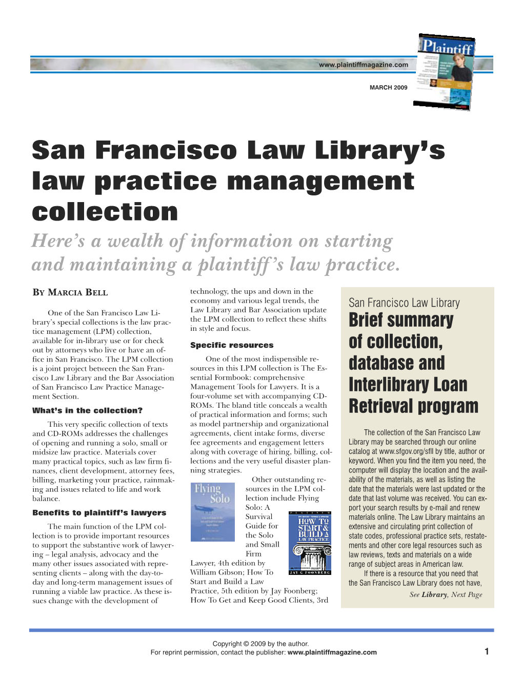 San Francisco Law Library's Law Practice Management Collection