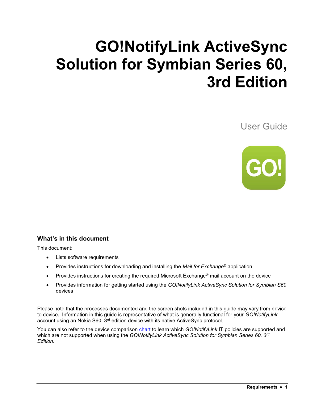 Symbian Solution User Guide