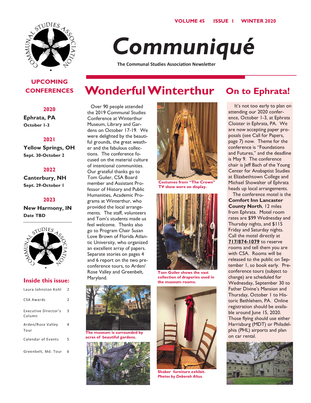 Communiqué the Communal Studies Association Newsletter