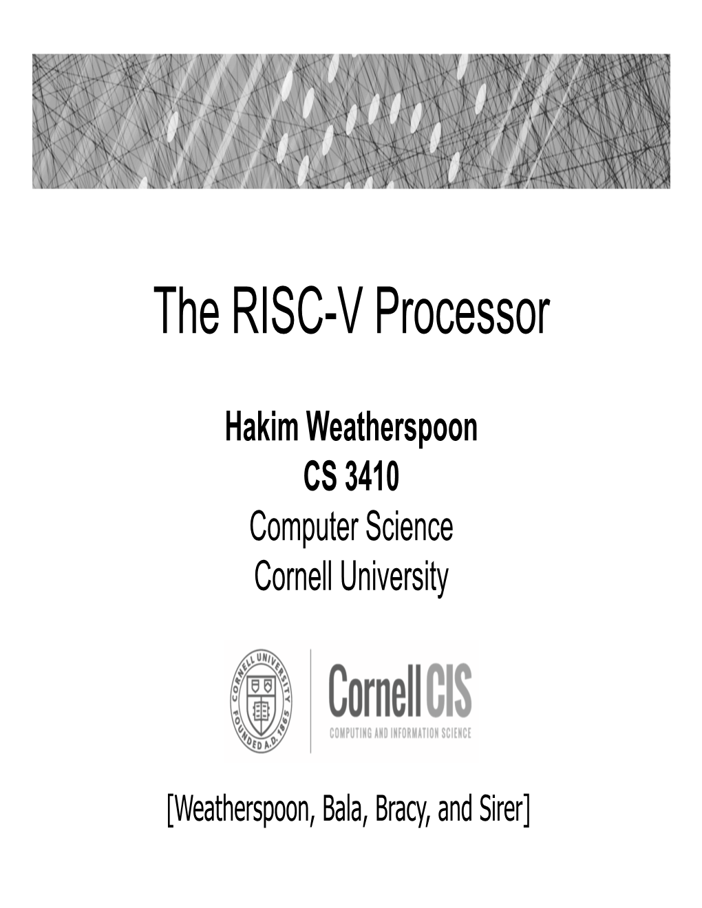 The RISC-V Processor