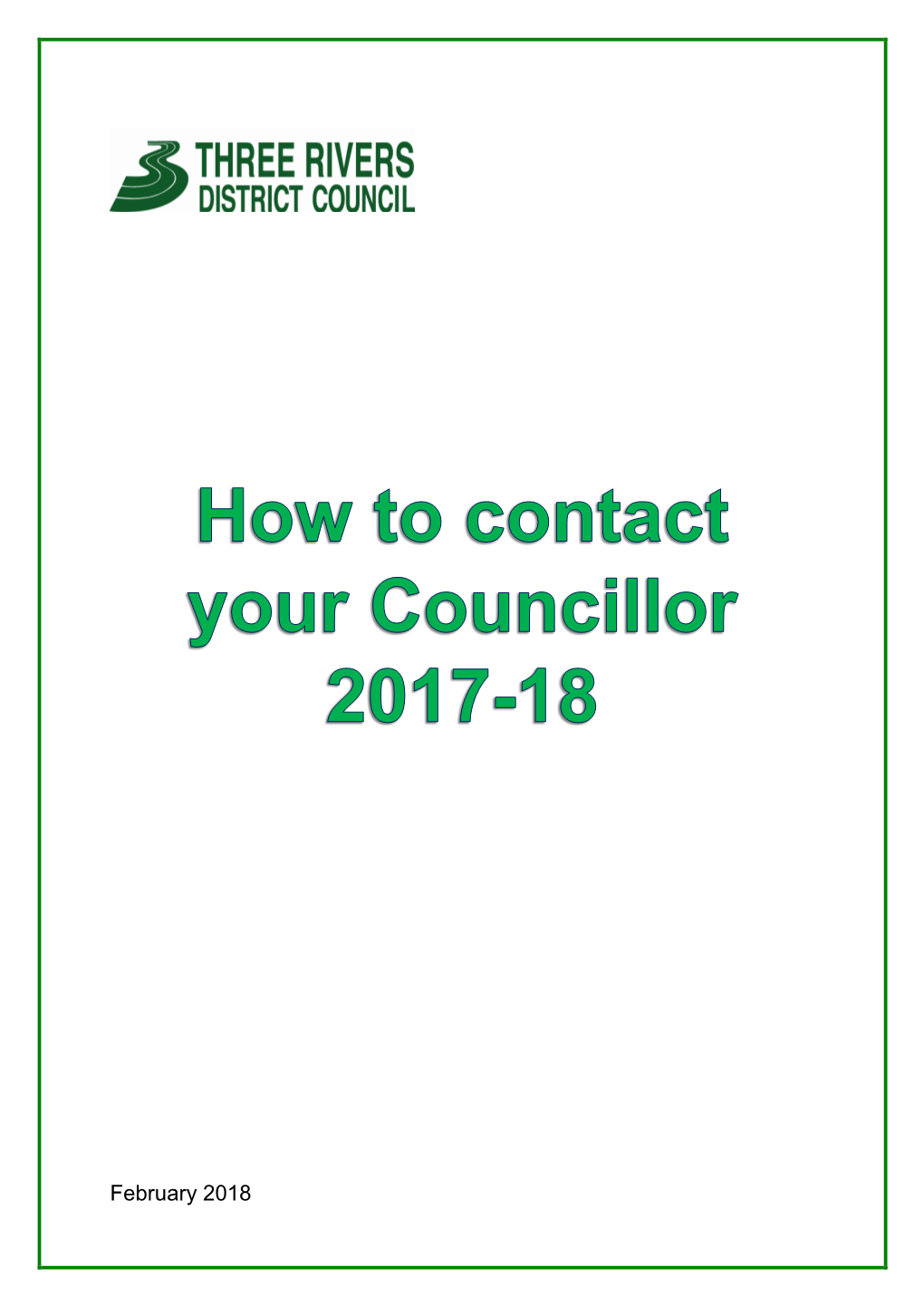 How to Contact Your Councillors