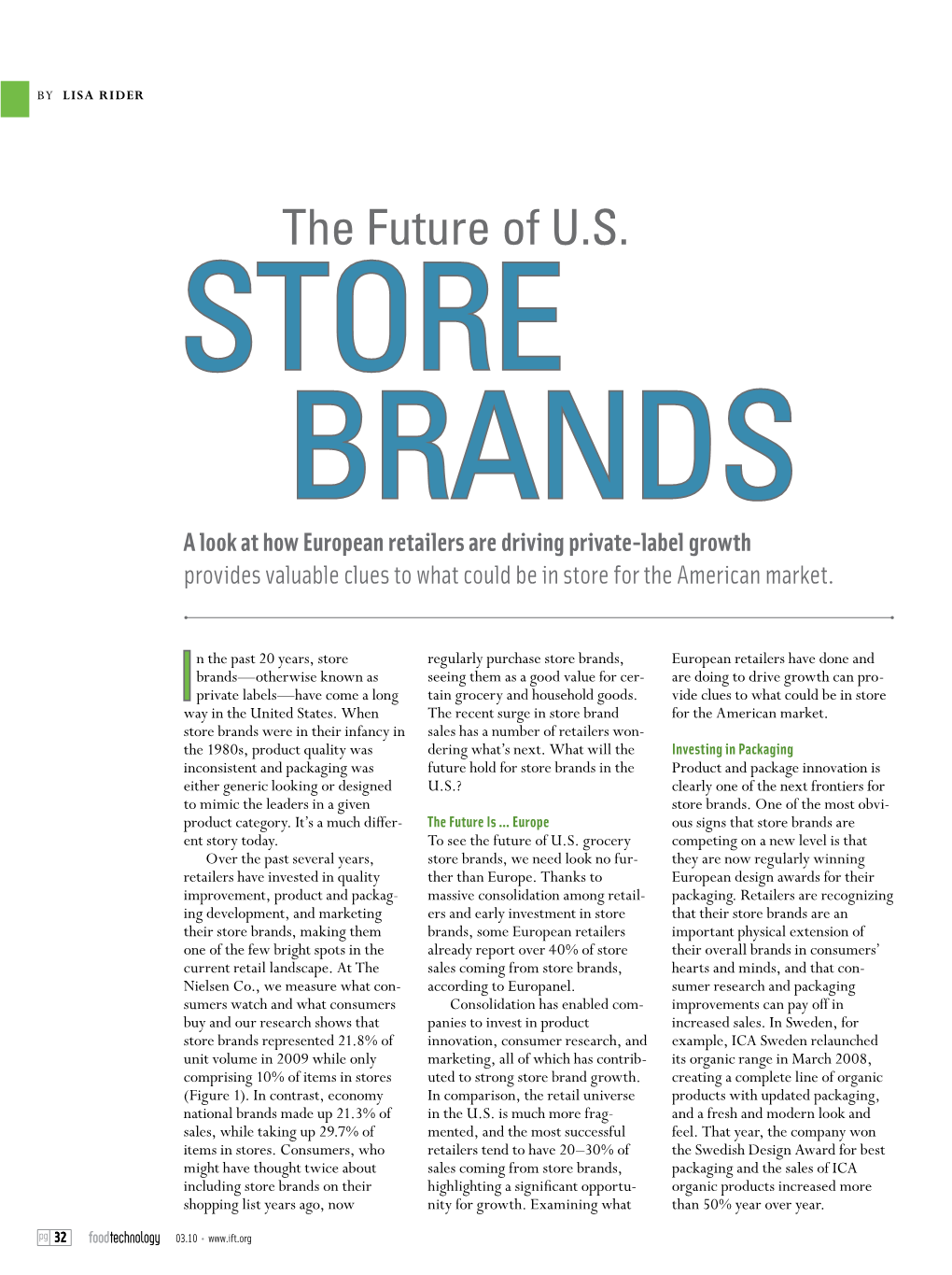 The Future of U.S. Store Brands