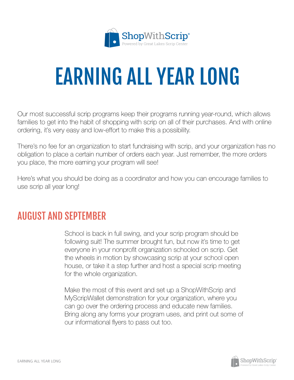 Earning All Year Long