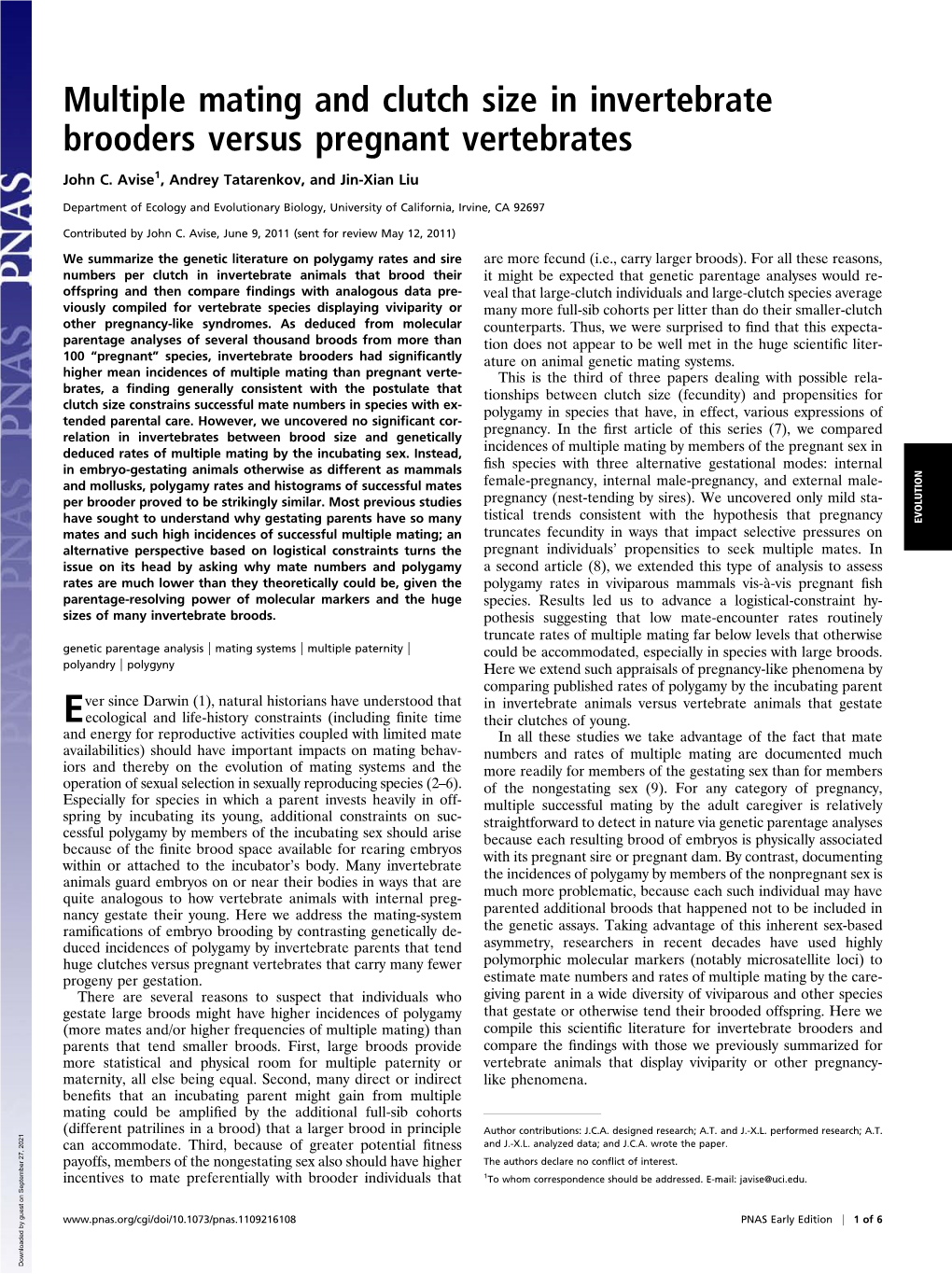 Multiple Mating and Clutch Size in Invertebrate Brooders Versus Pregnant Vertebrates