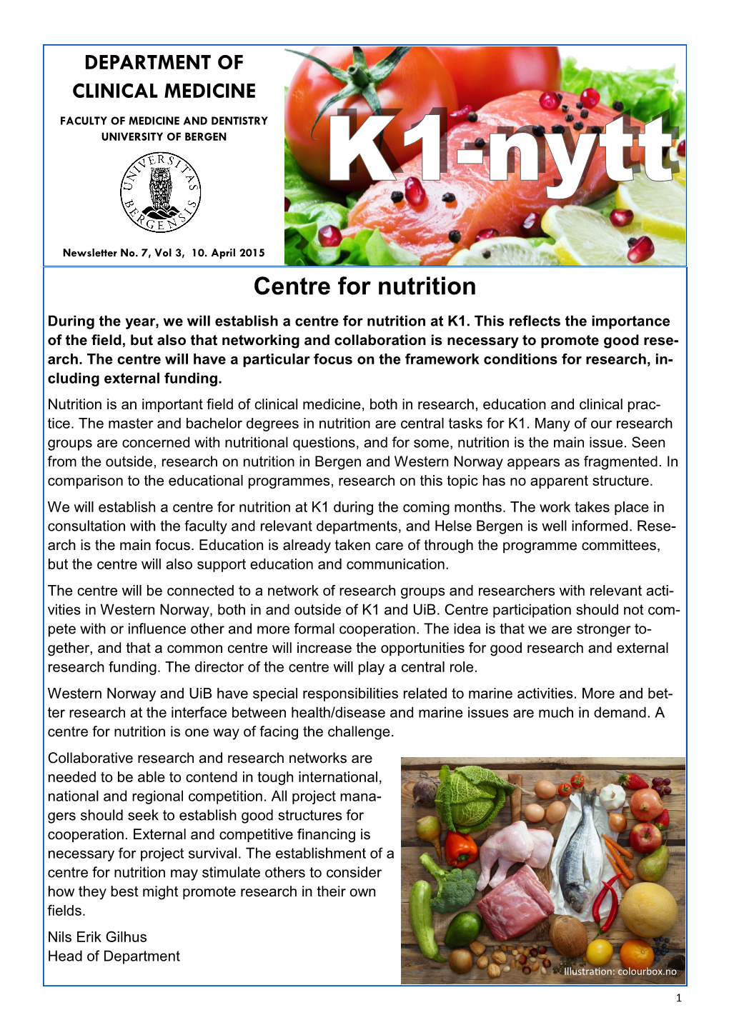 Centre for Nutrition