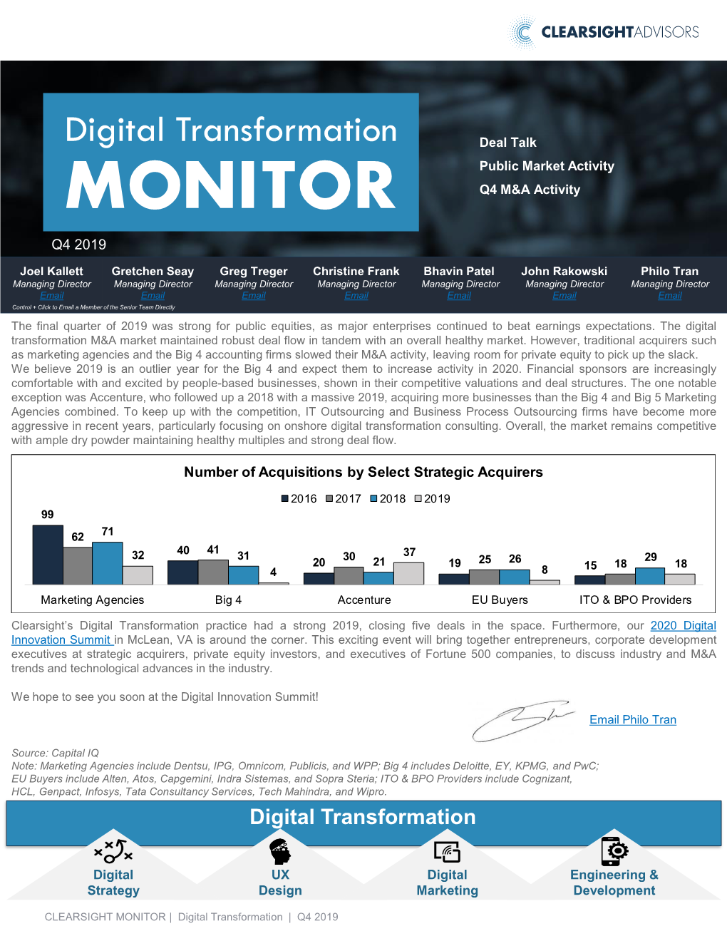 Digital Transformation Deal Talk Public Market Activity Q4 M&A Activity