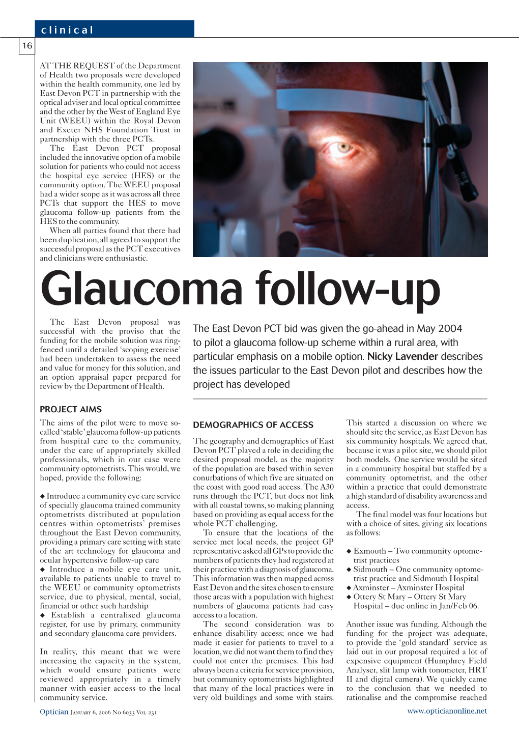 Glaucoma Follow-Up Patients from the HES to the Community