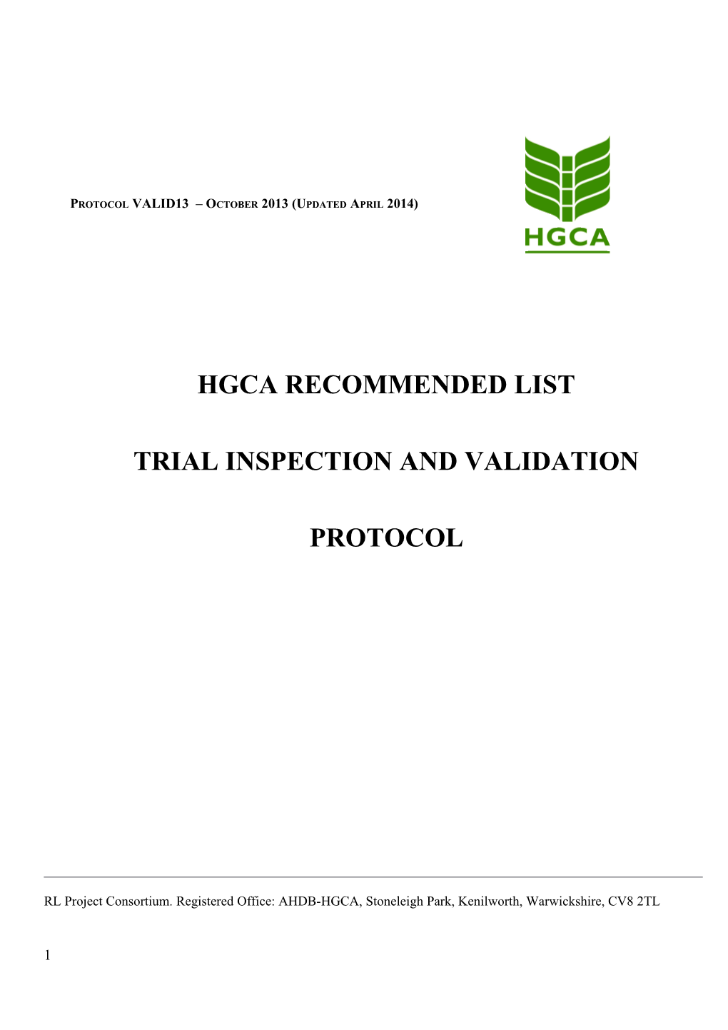 Trial Validation Protocol