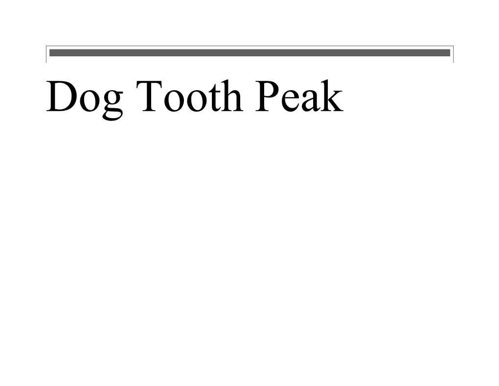 Dog Tooth Peak