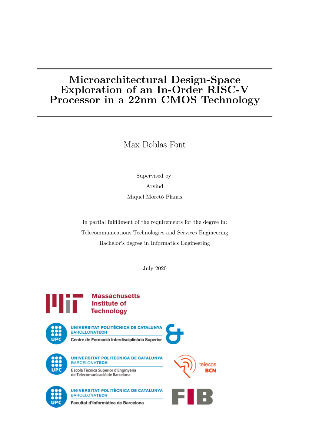 Microarchitectural Design-Space Exploration of an In-Order RISC-V Processor in a 22Nm CMOS Technology