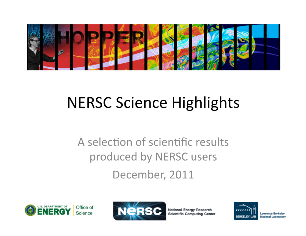 NERSC Science Highlights