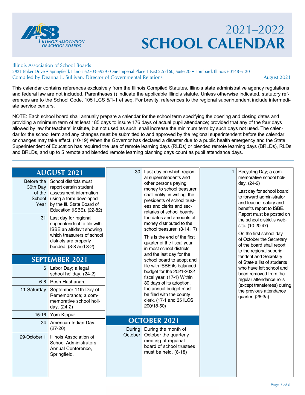 School Calendar