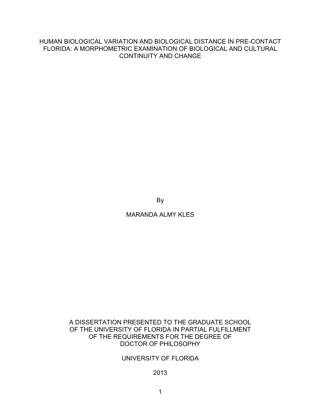 University of Florida Thesis Or Dissertation Formatting