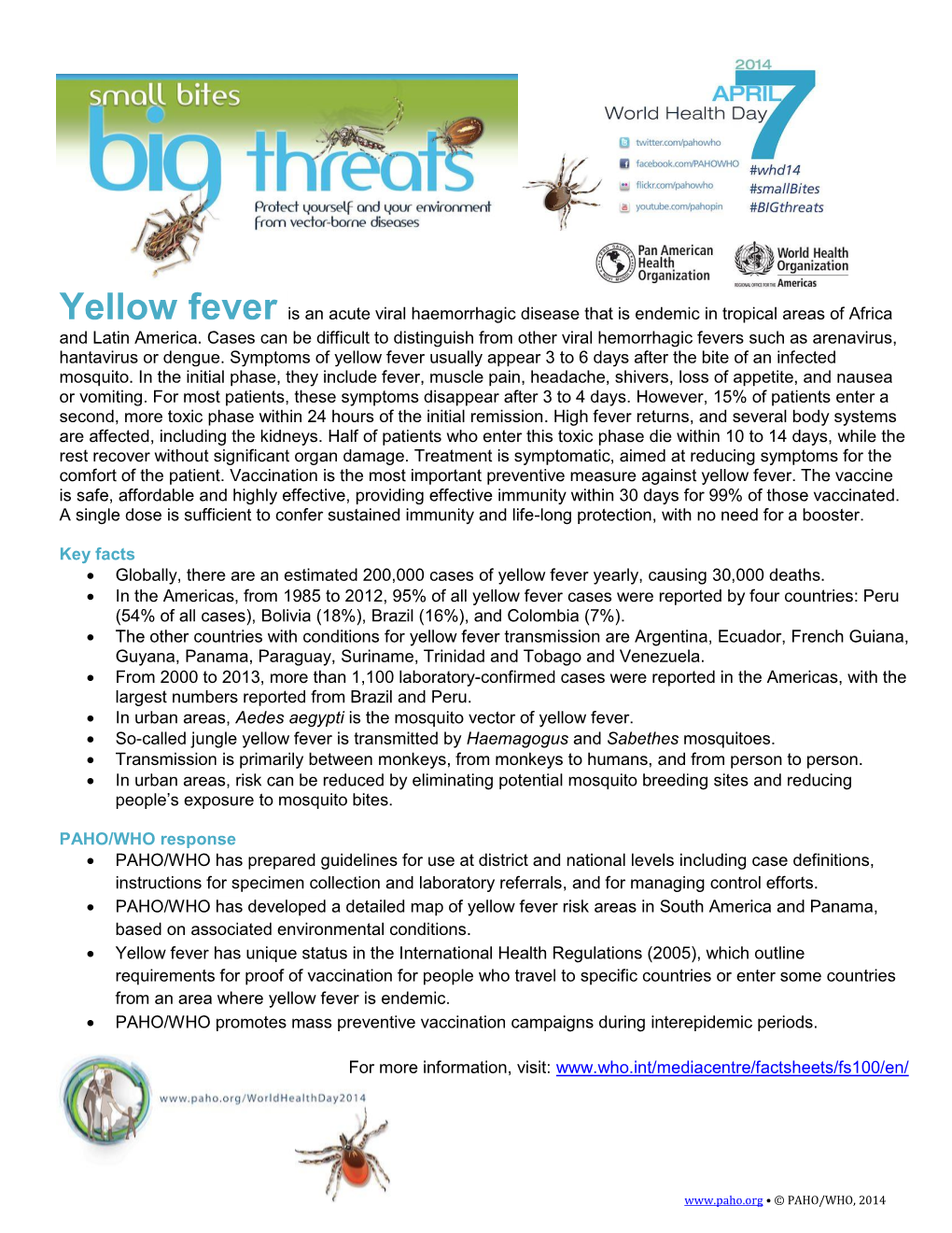 Yellow Fever Is an Acute Viral Haemorrhagic Disease That Is Endemic in Tropical Areas of Africa and Latin America