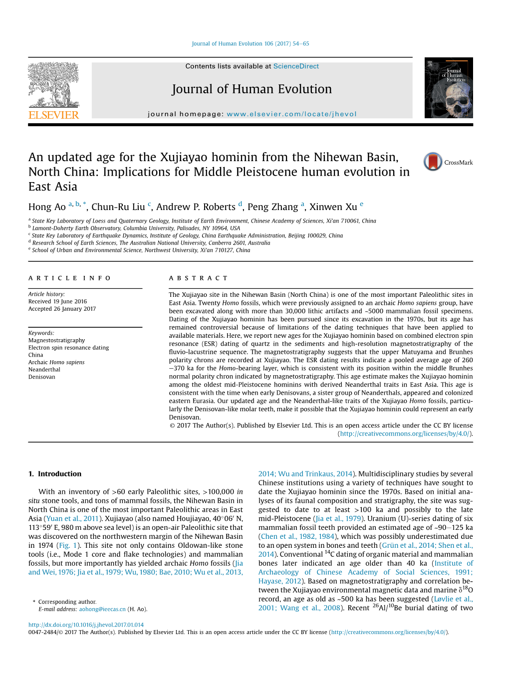 Implications for Middle Pleistocene Human Evolution in East Asia