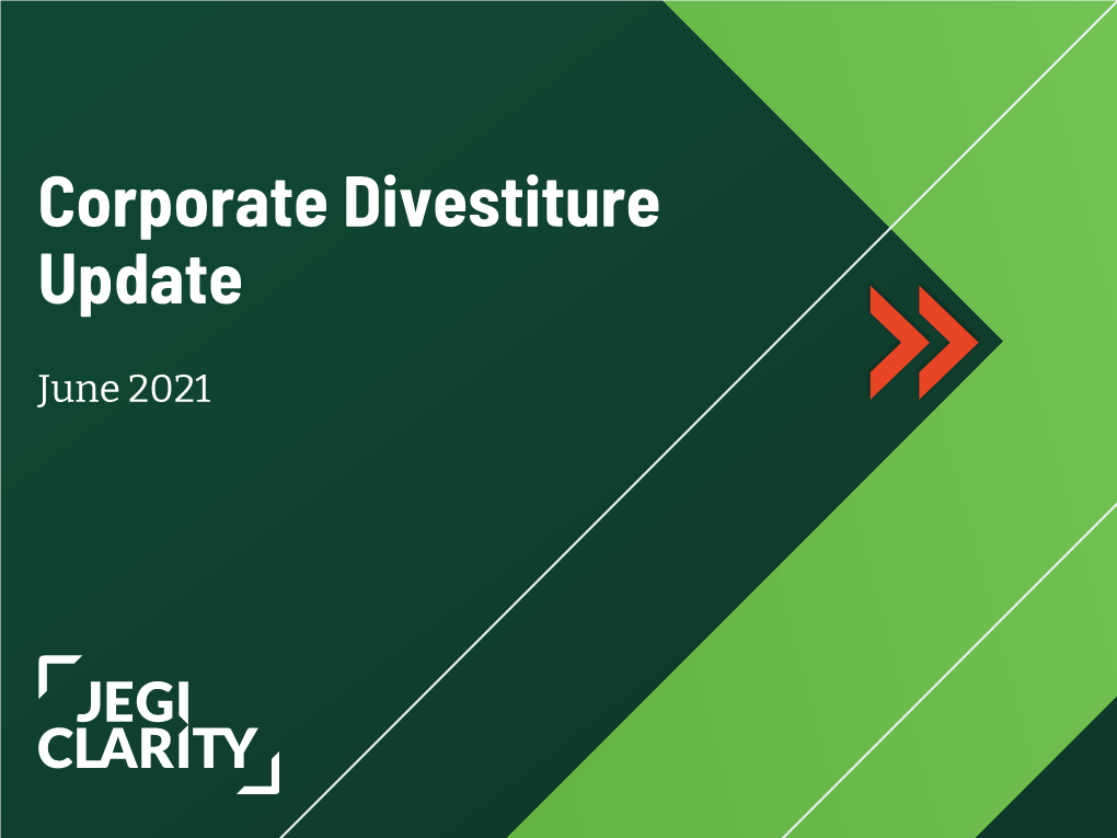 Corporate Divestitures Update