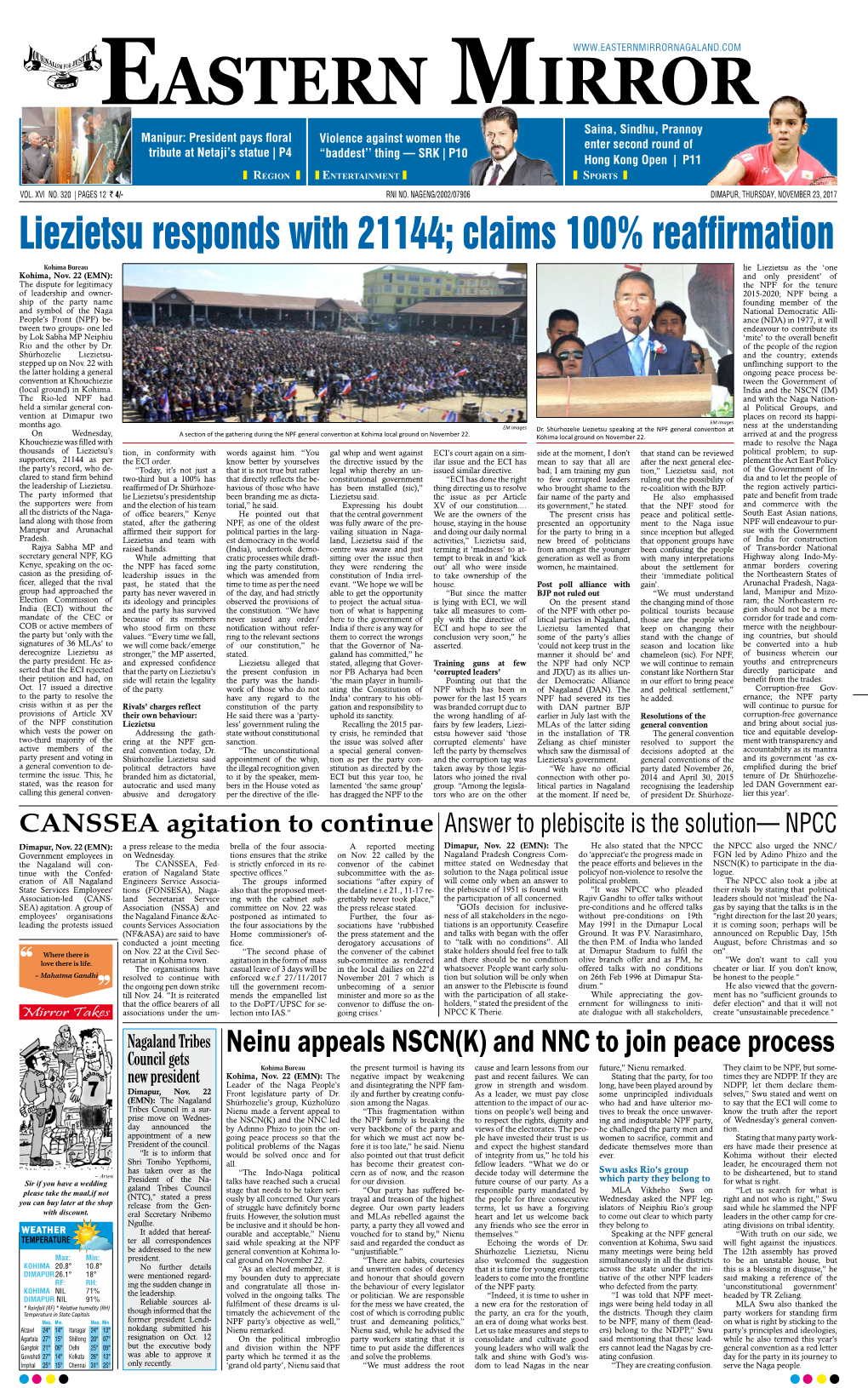 Nagaland.Com Eastern Mirror