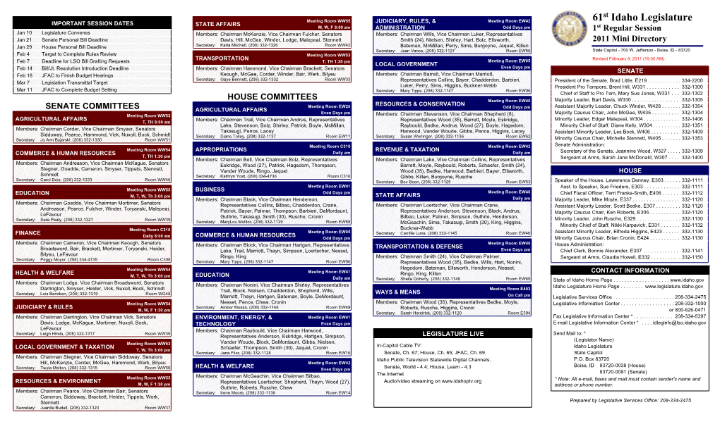 2011 Mini Directory