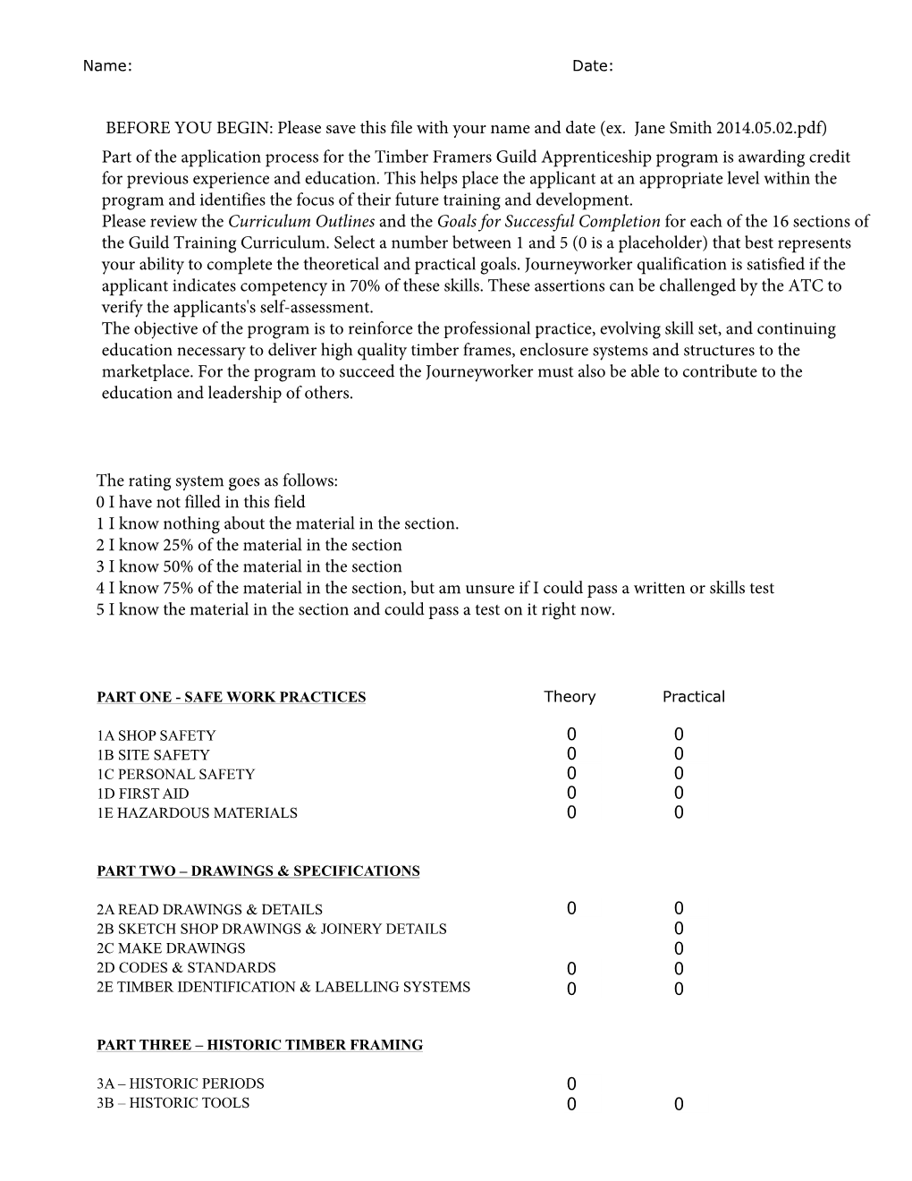 Jrnywkr Curriculum Self-Review