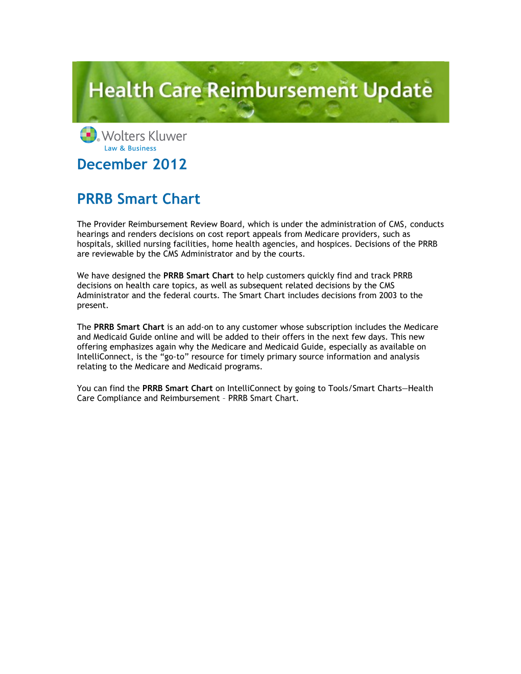 PRRB Smart Chart