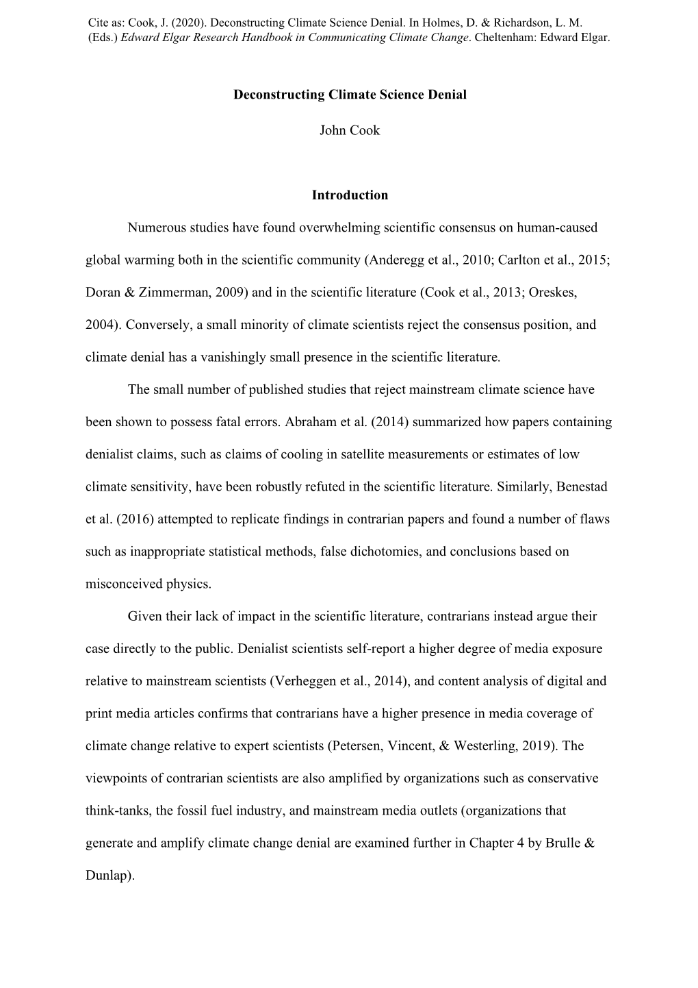 Deconstructing Climate Science Denial