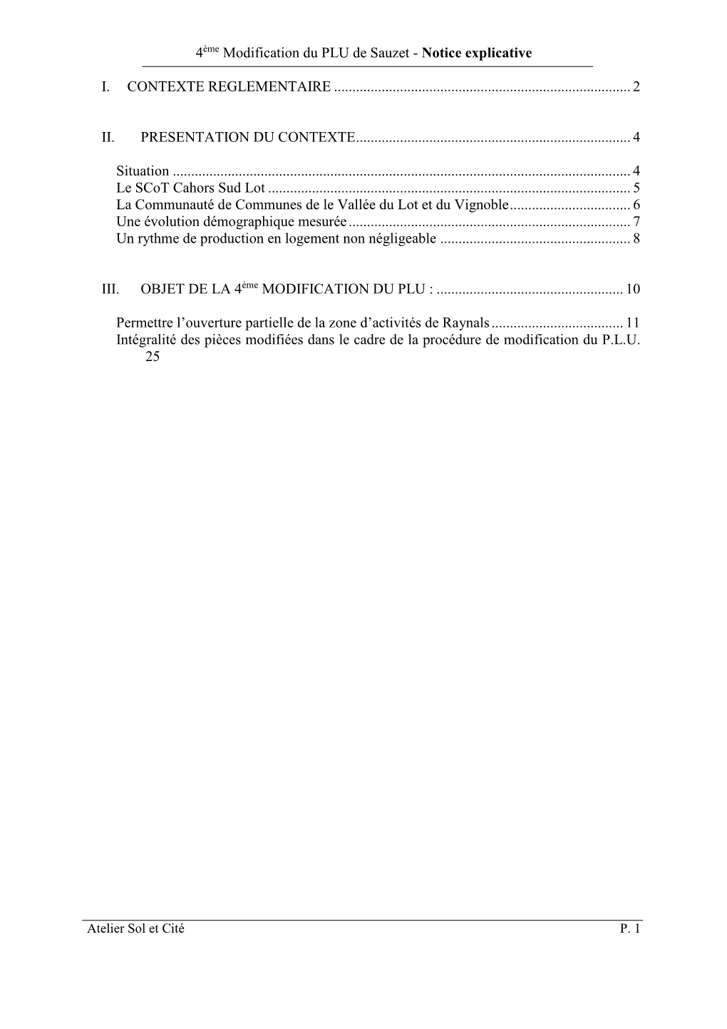 4Ème Modification Du PLU De Sauzet - Notice Explicative