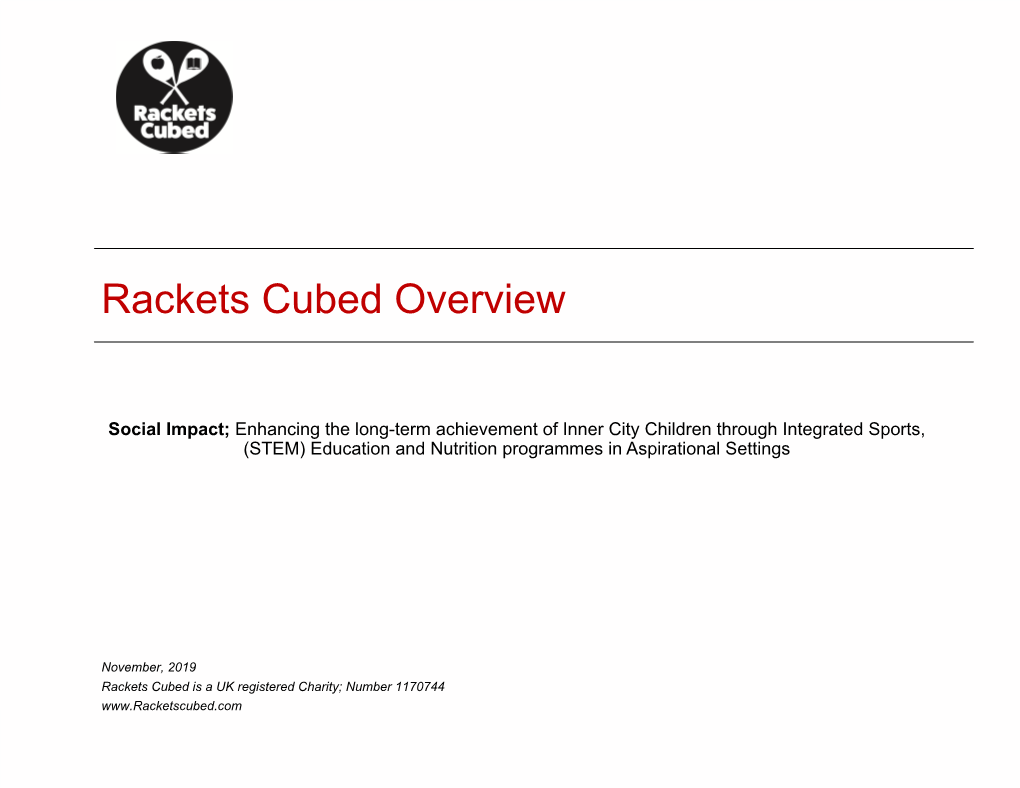 Rackets Cubed Overview