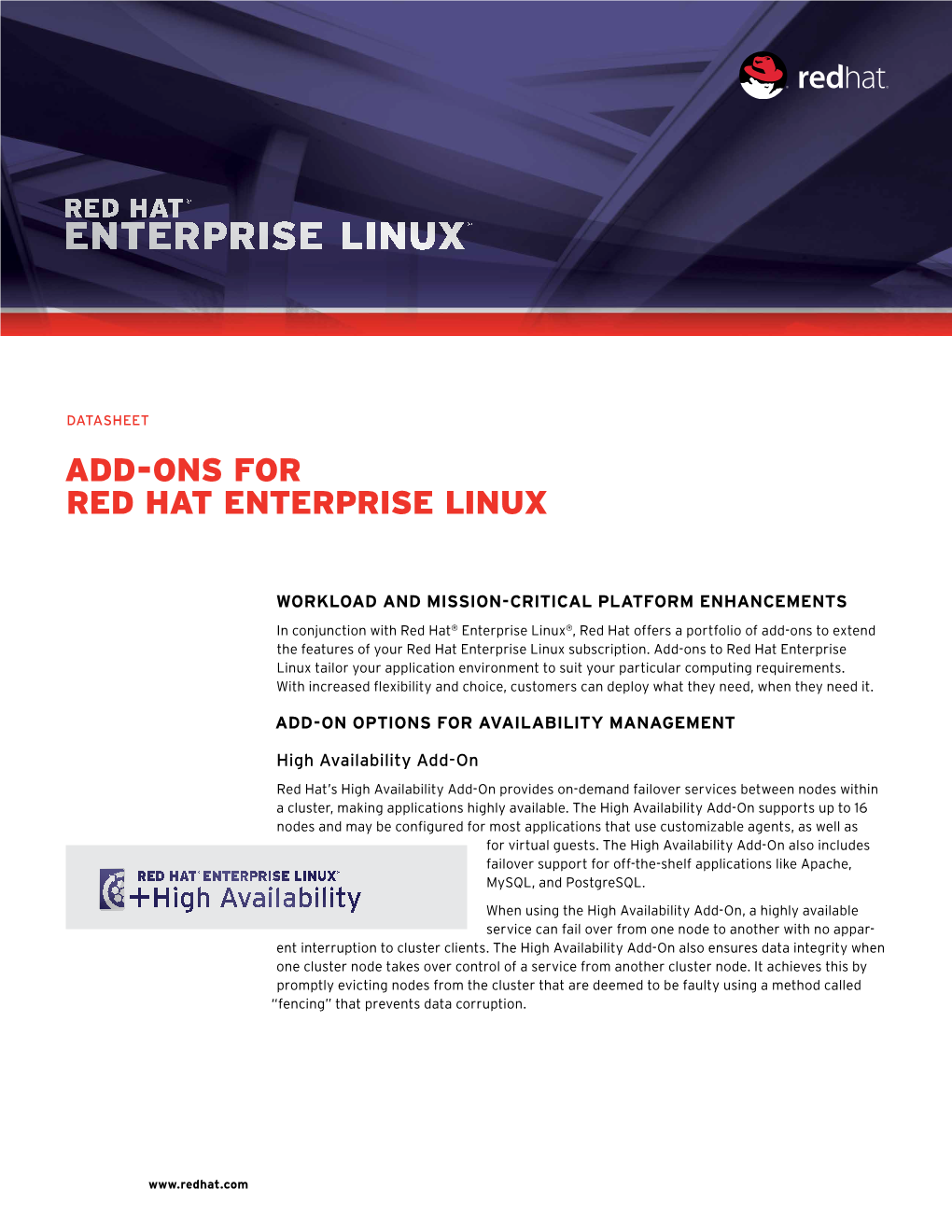 Add-Ons for Red Hat Enterprise Linux