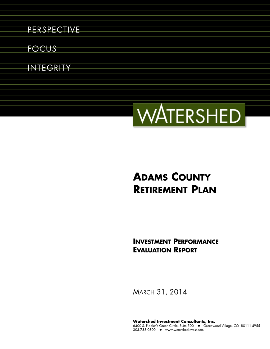 2014 1St Quarter Investment Performance