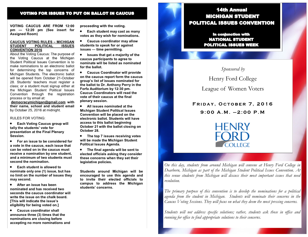 Henry Ford College League of Women Voters