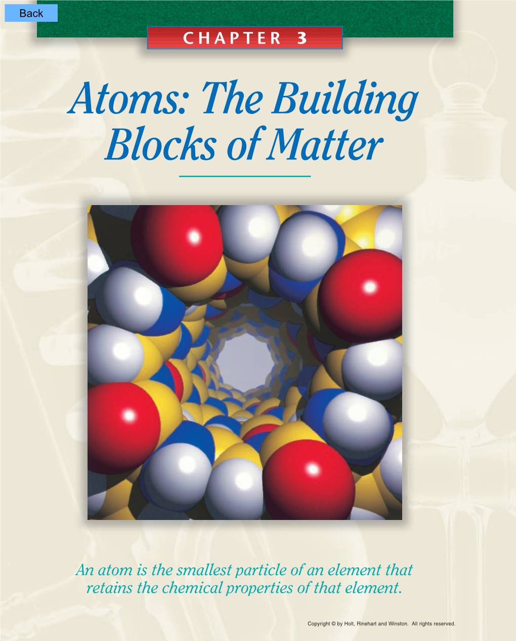 Atoms: the Building Blocks of Matter