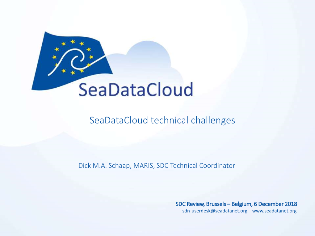 Seadatacloud Technical Challenges