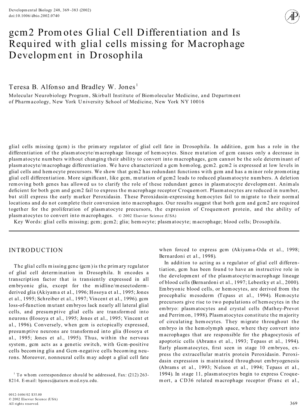 Gcm2 Promotes Glial Cell Differentiation and Is Required with Glial Cells Missing for Macrophage Development in Drosophila