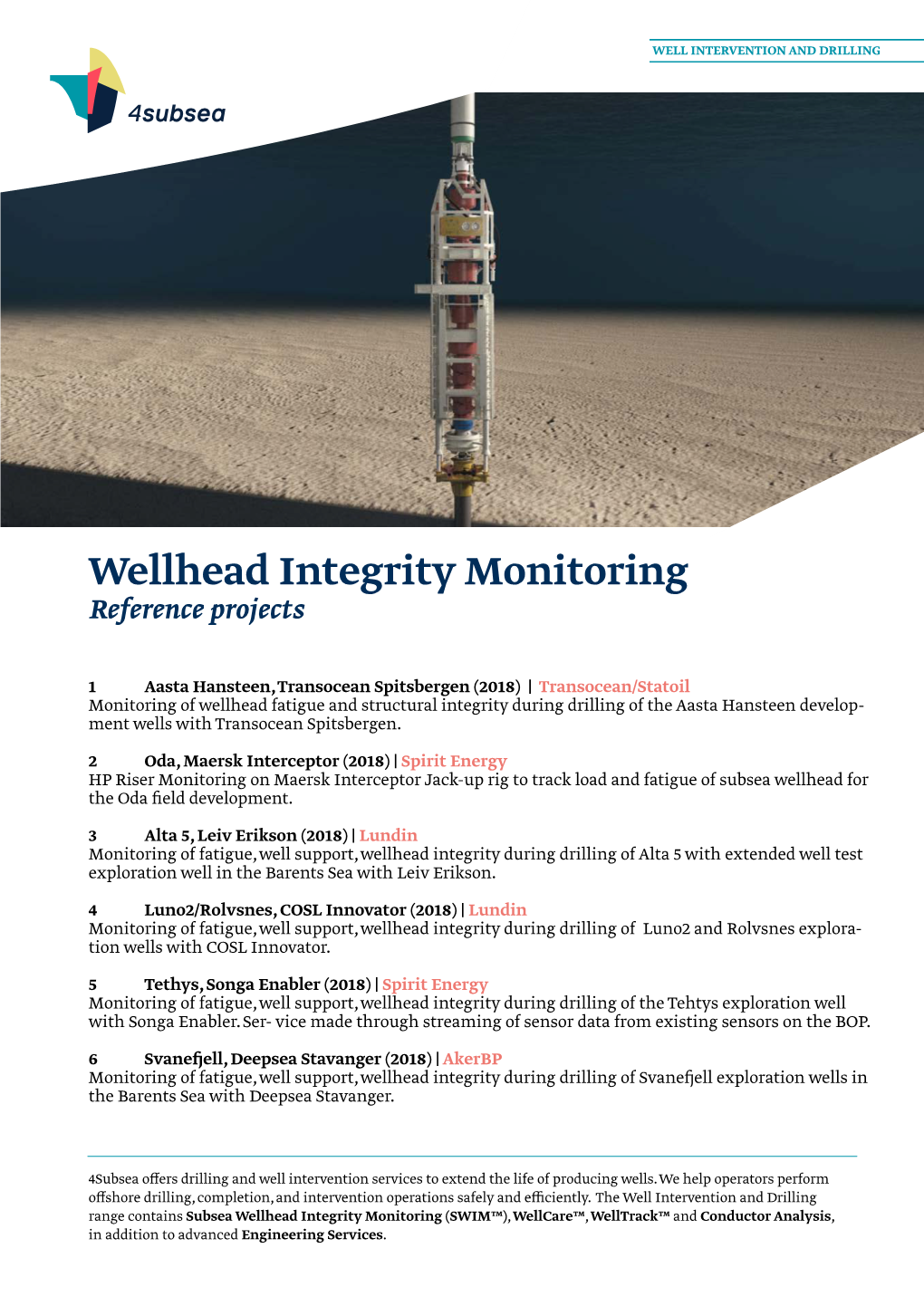 Wellhead Integrity Monitoring Reference Projects