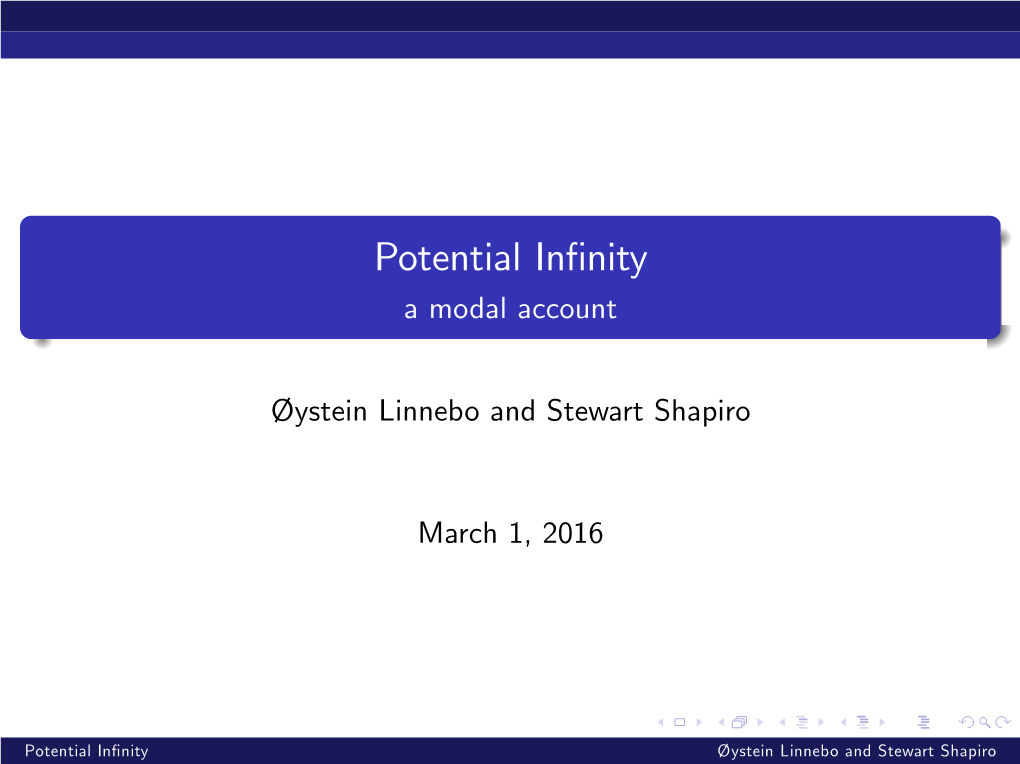 Potential Infinity