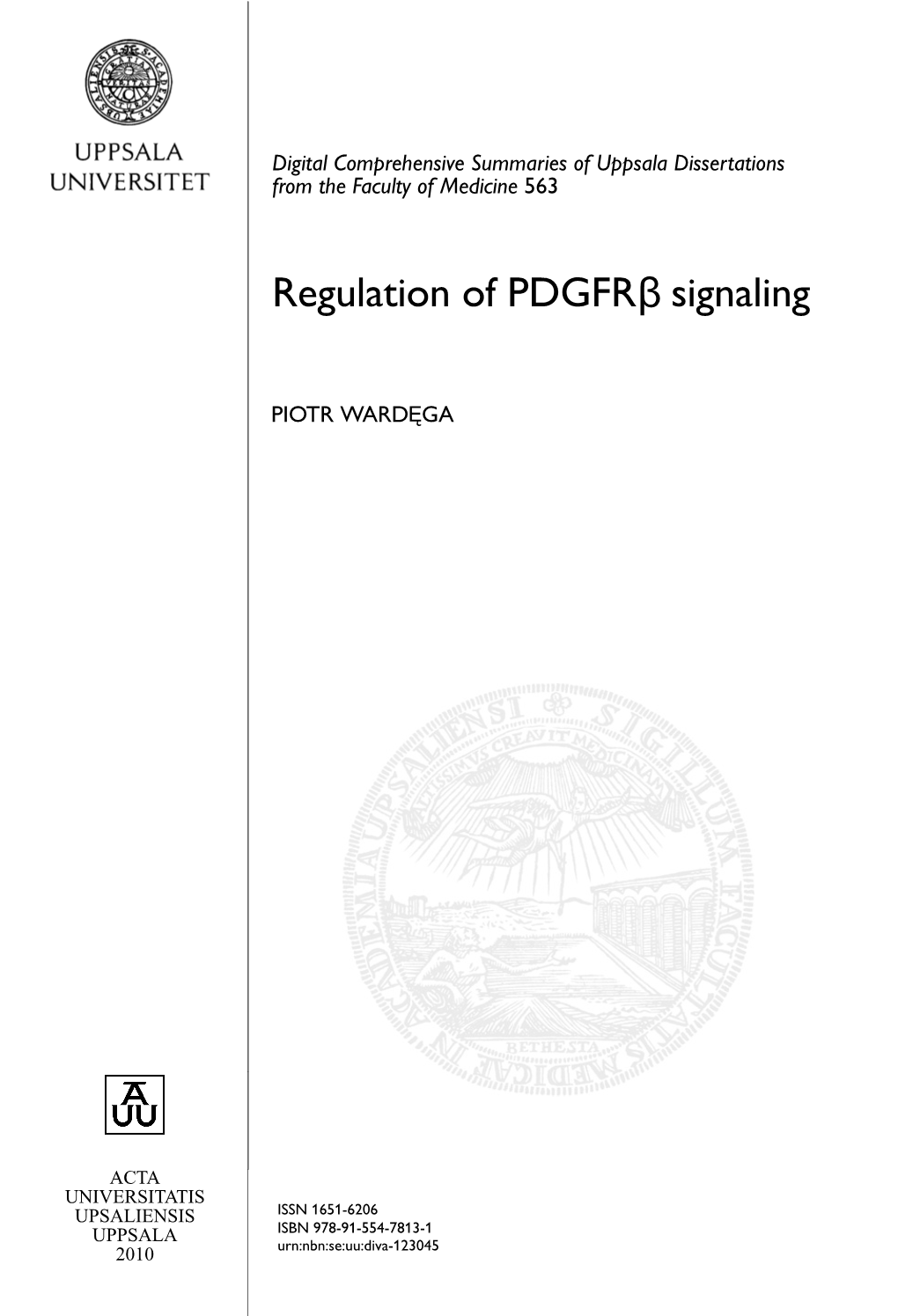 Regulation of PDGFR Signaling