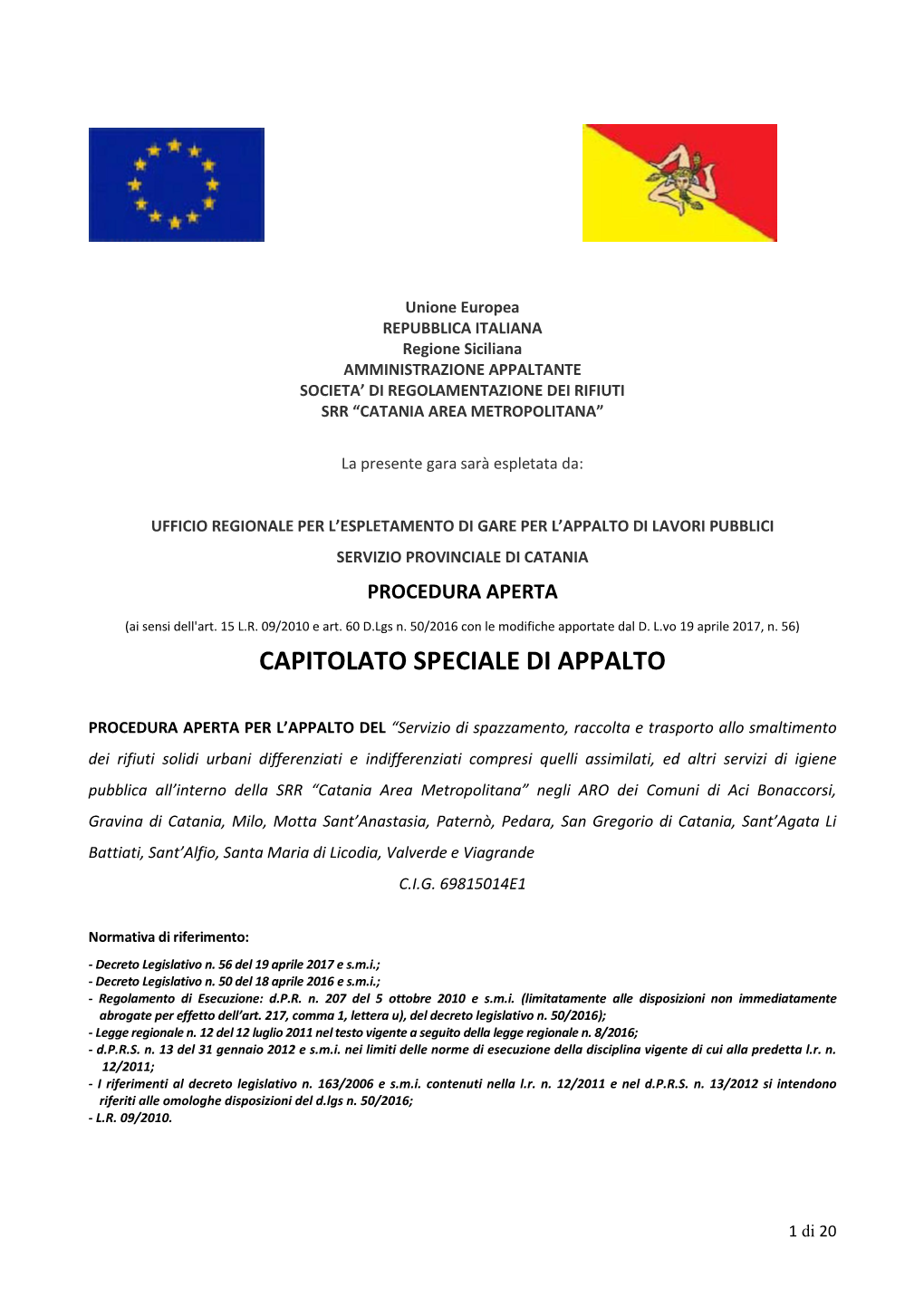 Capitolato Speciale Di Appalto