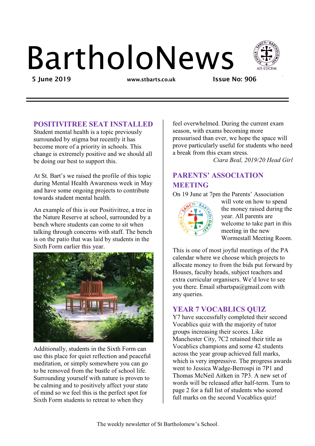 Bartholonews 5 June 2019 Issue No: 906