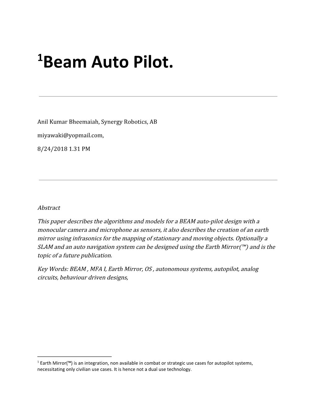 Beam Auto Pilot