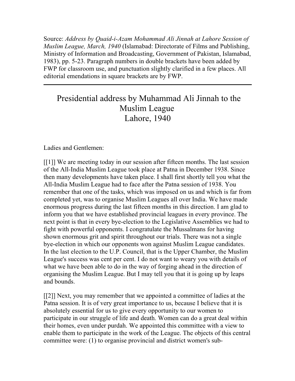 Jinnah Lahore Speech 1940.Pdf