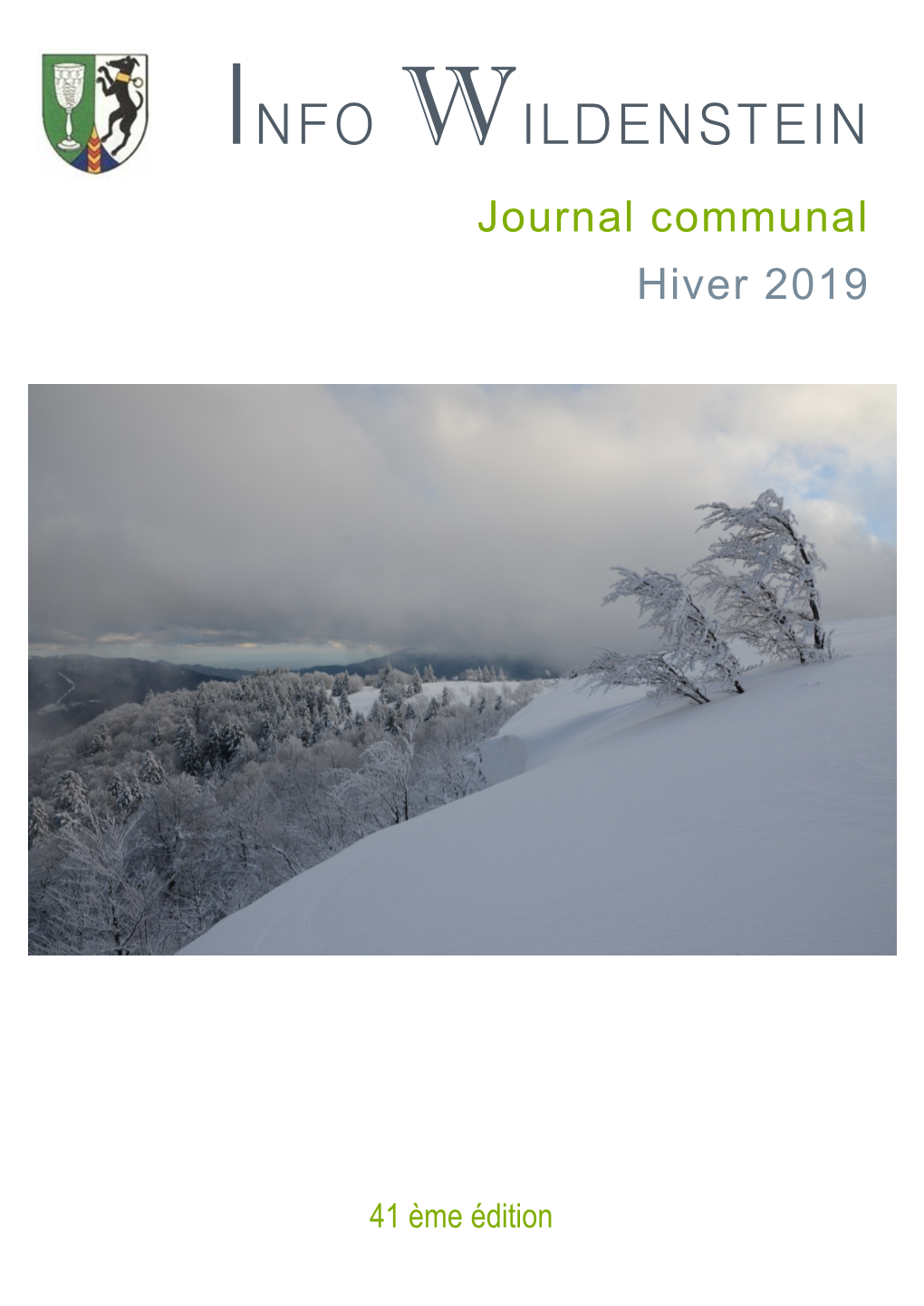 INFO WILDENSTEIN Journal Communal Hiver 2019