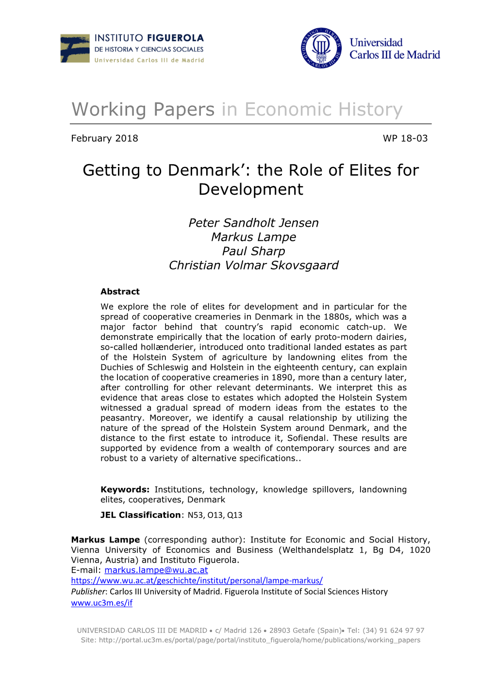 Getting to Denmark’: the Role of Elites for Development