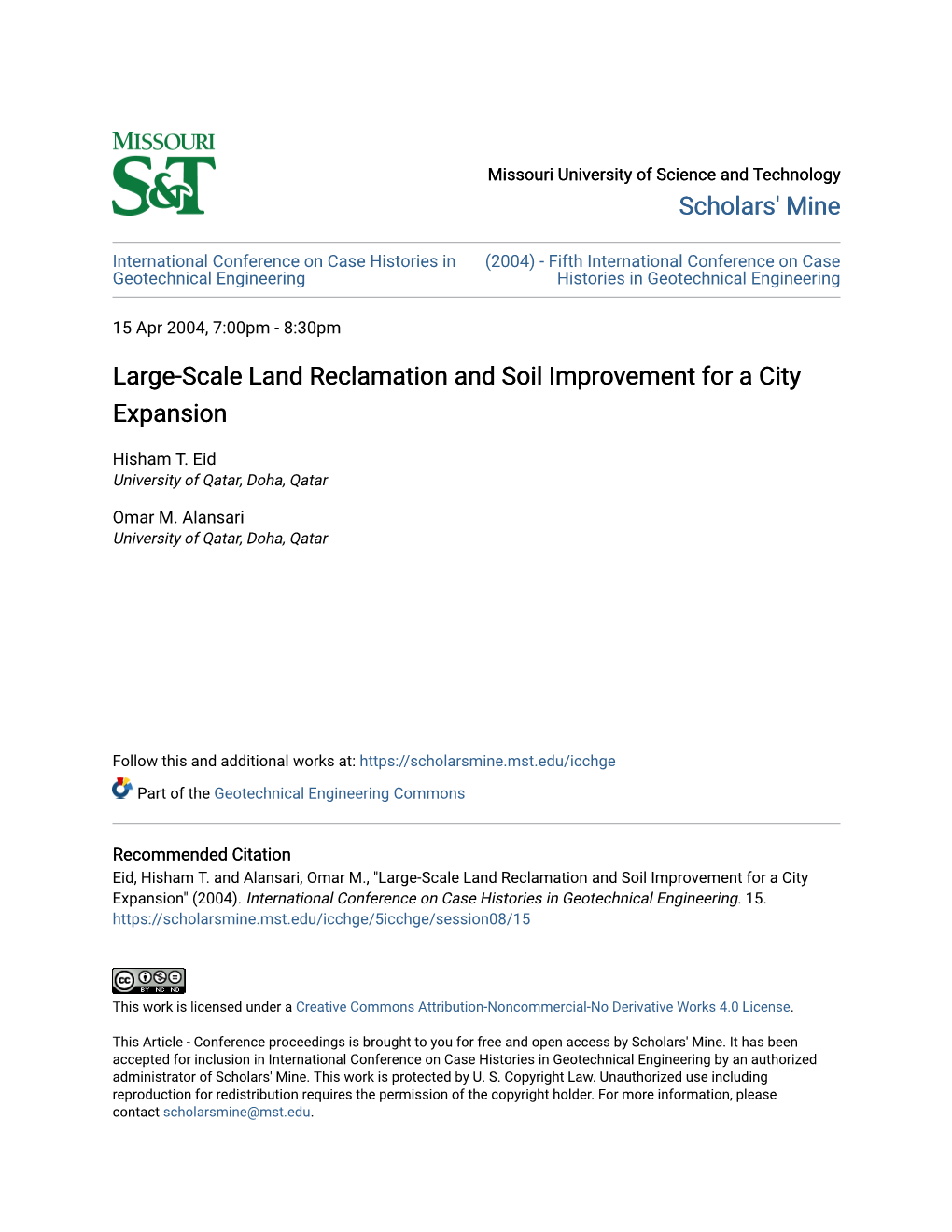 Large-Scale Land Reclamation and Soil Improvement for a City Expansion