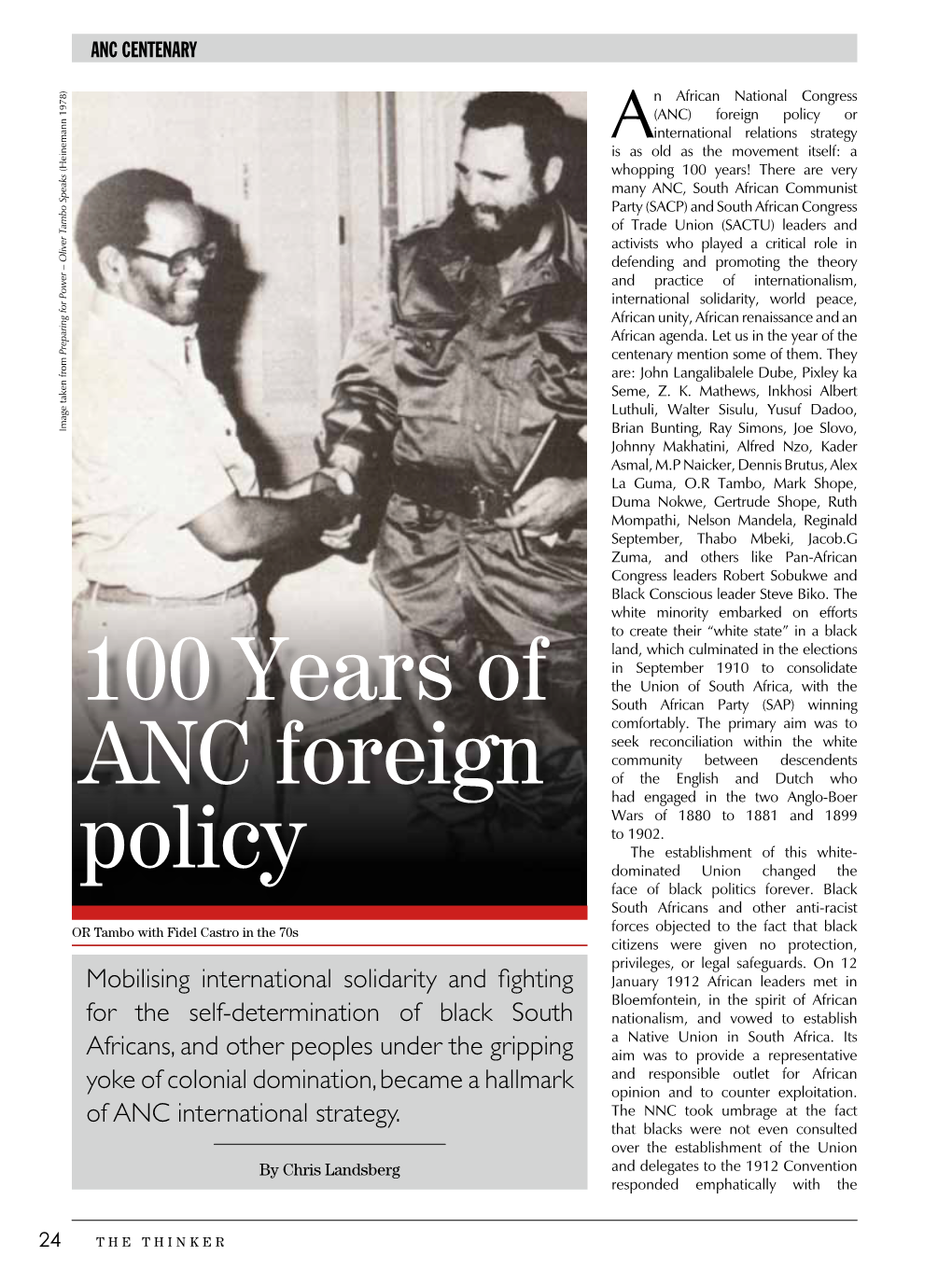 100 Years of Anc Foreign Policy