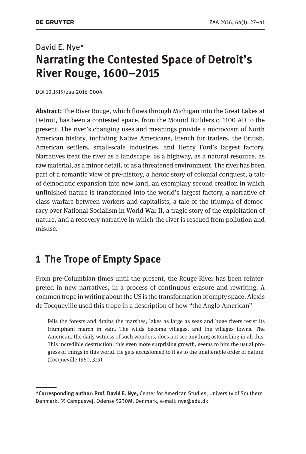 Narrating the Contested Space of Detroit's River Rouge, 1600–2015